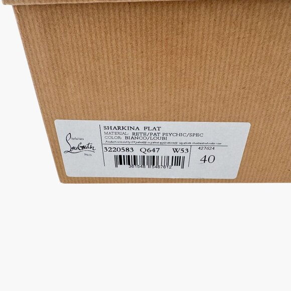 Christian Louboutin Sharkina White Mesh Red Sneakers Size 40 US 10 Women's 6917 - Picture 15 of 15